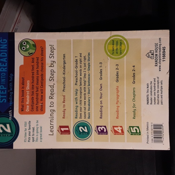 STEP INTO READING...MATH 2 - Picture 2 of 2